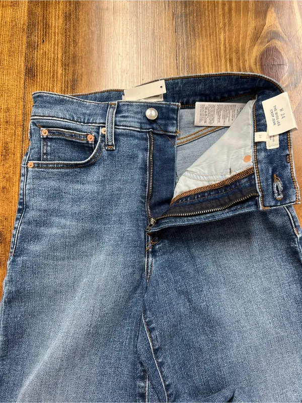 Madewell The Wide-Leg Crop Jean in Super Stretch Denim Oneida Wash Size 24 NWT - Image 11