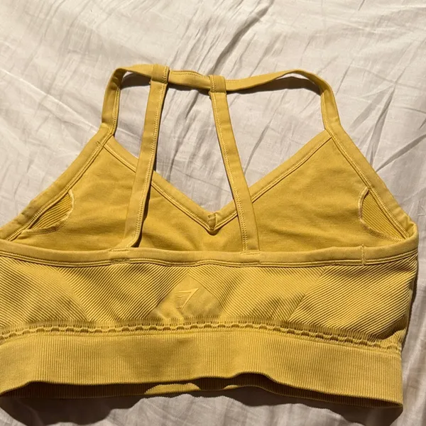 Gymshark Mustard Strappy Sports Bra - Image 2