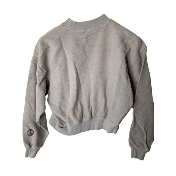Madhappy classic cropped 100% cotton sweatshirt crew neck women's small - Image 2