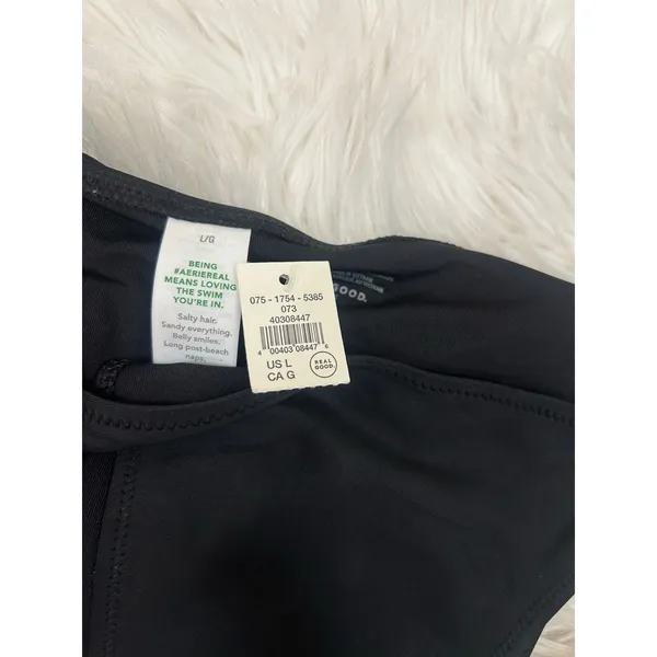 Aerie Black Bikini Bottoms size L NWT - Image 3