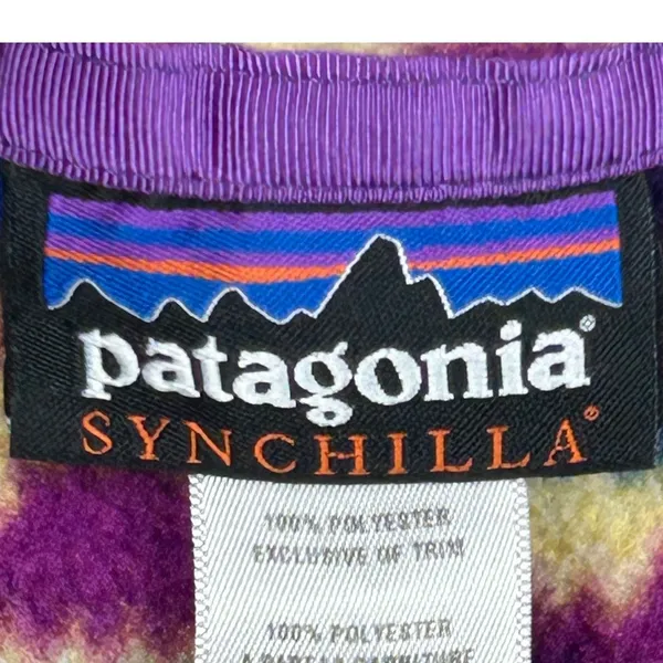 Patagonia Synchilla Snap-T Fleece Pullover‎ Women's Small Multicolor Geometric - Image 9