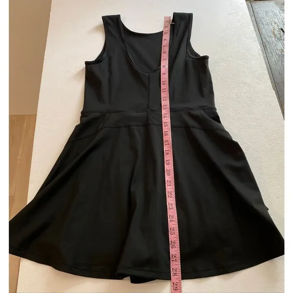 Black Athletic Tennis Dress XS Built In Shorts Active Mini Dress - Image 5