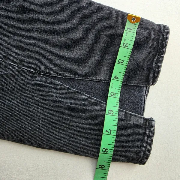 Abercrombie &‎ Fitch 90s Relaxed High Rise Jeans Black Slit Hem 27 / 4 - Image 10