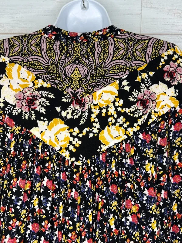 Free People Wildflower Fields Tunic Size Small Flowy Relaxed Fit Multicolor - Image 7