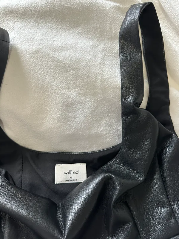Aritzia Wilfred Leather Top - Image 2
