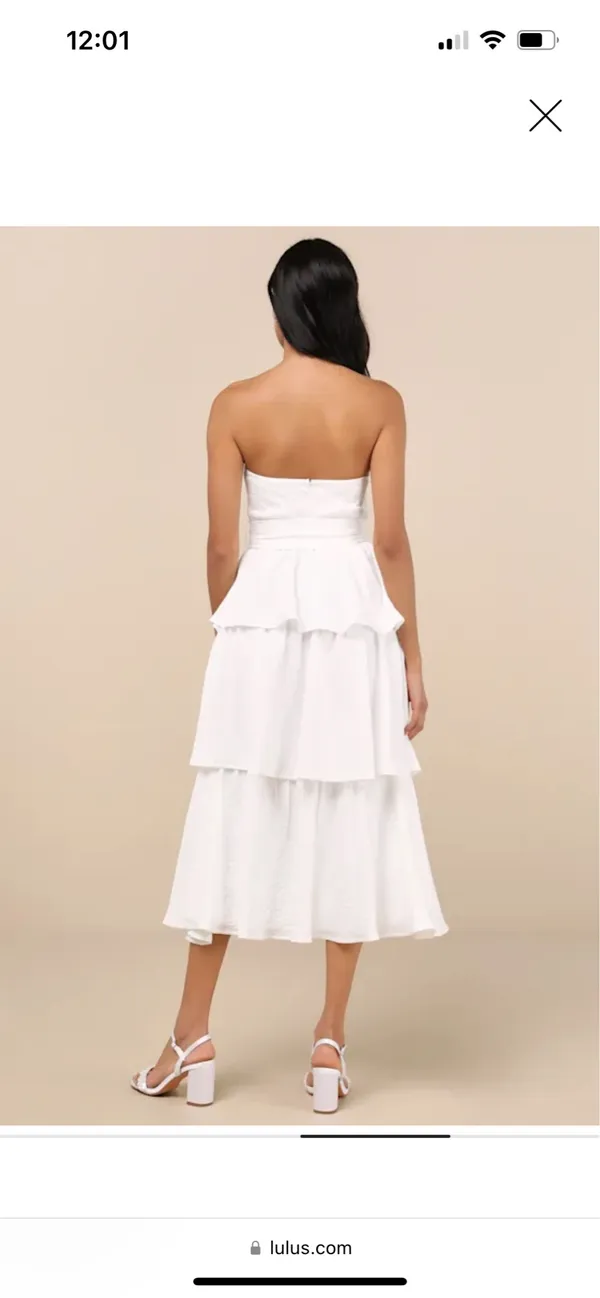 Lulus White Midi Dress - Image 2