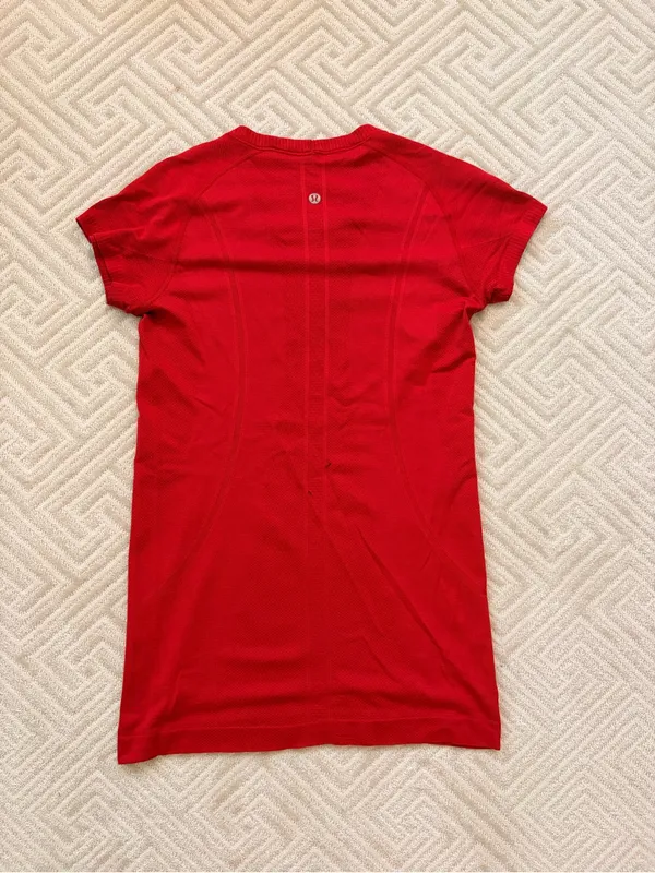 Lululemon Swiftly Tech Short Sleeve Crew Red - Image 6