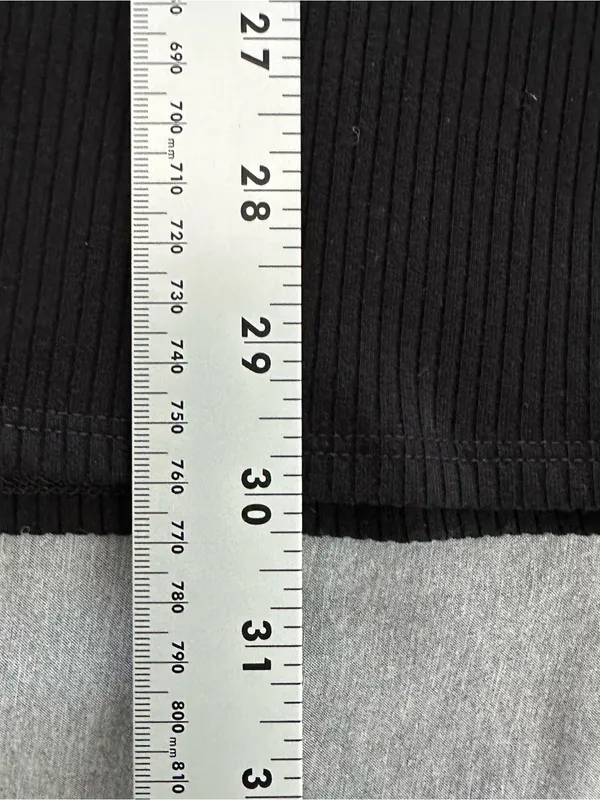 Reformation Jeans Linah Black Ribbed Knit Square Neck Mini Dress XS - Image 9