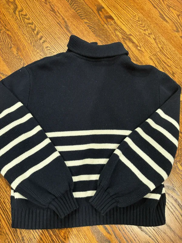 Hollister Quarter Zip Striped Sweater - Image 2