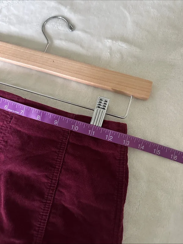 Free People Maroon Corduroy Mini Skirt - Image 8