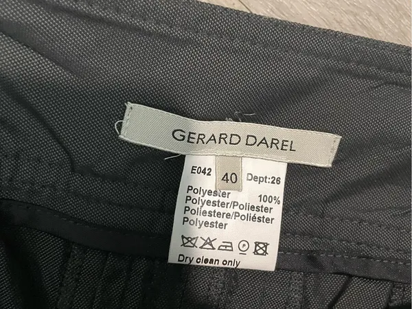 Gerard Darel Black A-Line Pleated Skirt with Grommet Tabs - Image 2