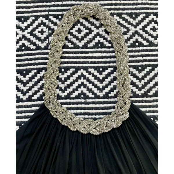 Cable & Gauge Black Braided Chain Halter Top - Image 9