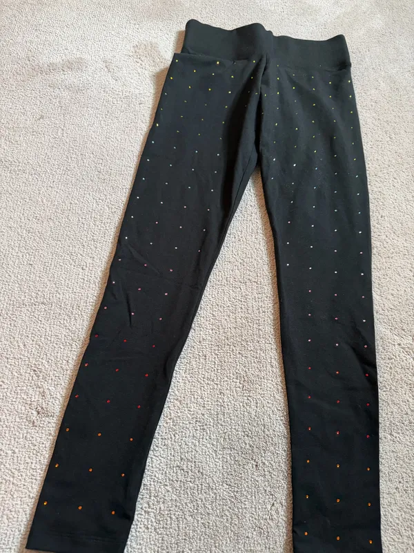 Victoria's Secret PINK rainbow rhinestone bling yoga leggings - Image 3