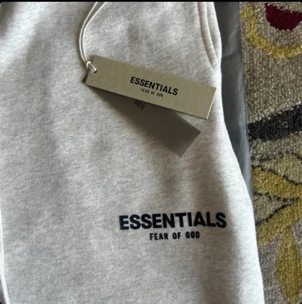 Essentials XXS uncuffed light oat sweatpants Gray - Image 2