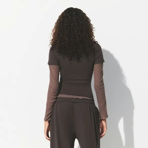 NWOT Skims Cotton Jersey T-Shirt in Iron - Image 3