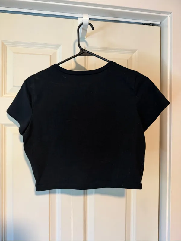 wild fable Black Cropped Crew Tee - Image 2