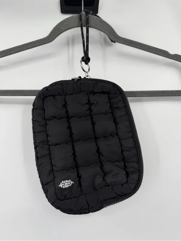 FP Movement Free People Quilted Mini Case Black Wristlet Travel Pouch - Image 3