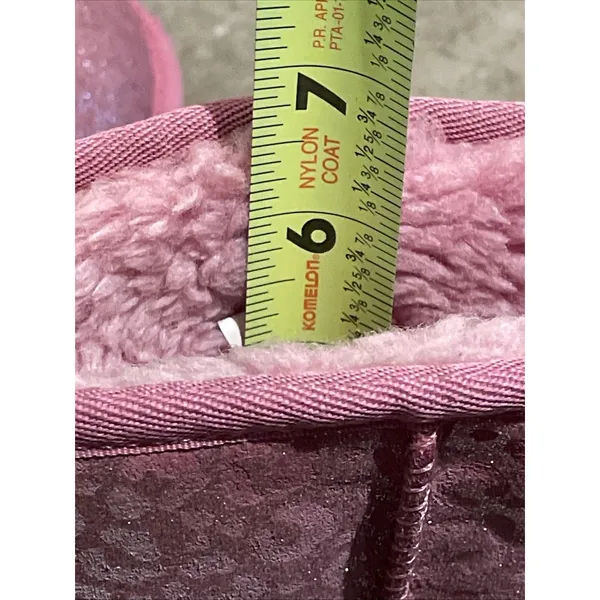 UGG Classic Short Pink Leopard Metallic Boots Womens 5 Sheepskin Lined - Image 11