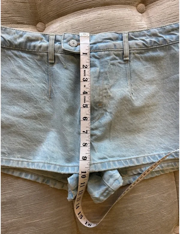 Free People We The Free Peekaboo Denim Skort - Image 10