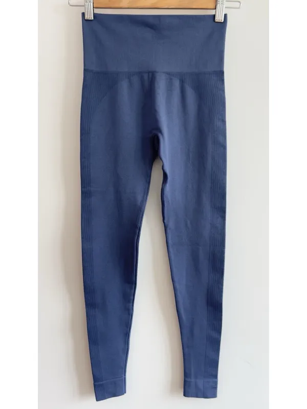 SET Active Sculptflex Seamless High Rise Leggings Blue XS Athleisure Yoga - Image 2