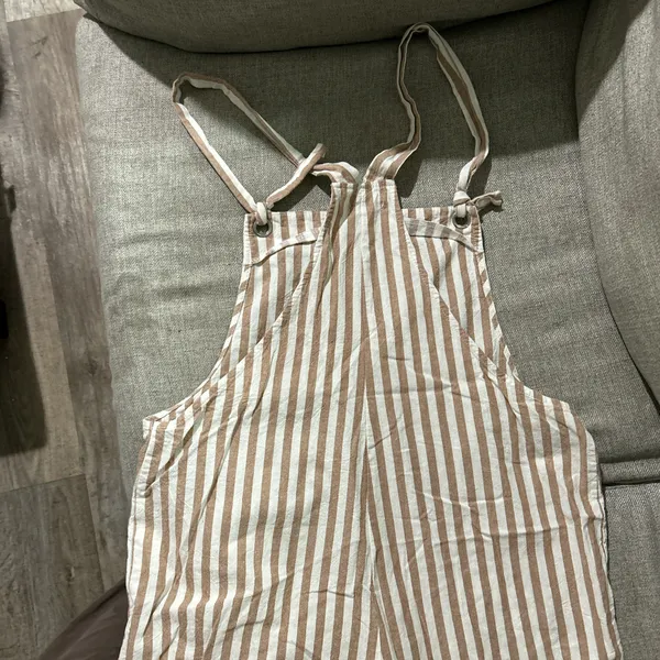 Striped Overall Almost Famous Jumpsuit - Image 6