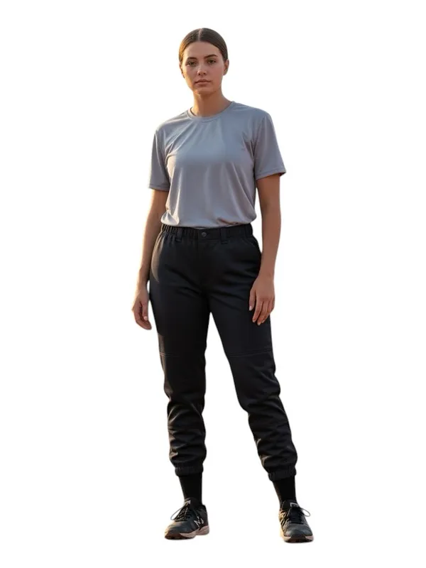 RIP-IT Pressure Waves Diamonds Black Softball Pants Women’s Small Jogger Uniform - Image 3