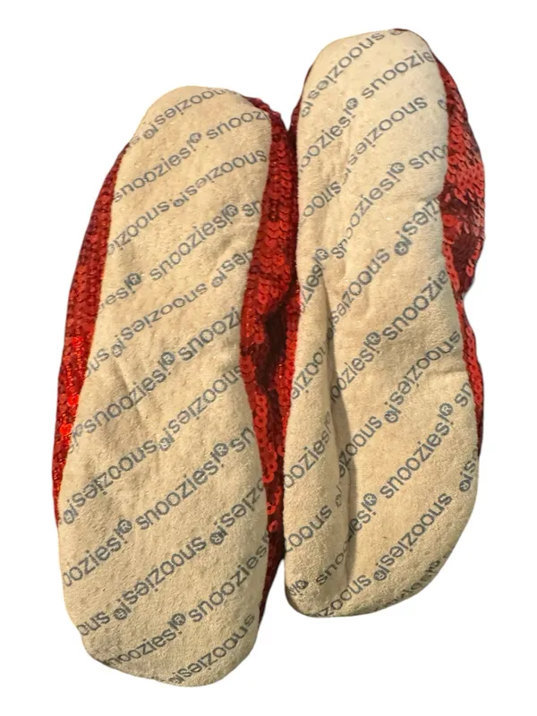 Snoozies Wizard of Oz Ruby Slipper Red Sequin Ballerina Slippers Women’s Size 8 - Image 4