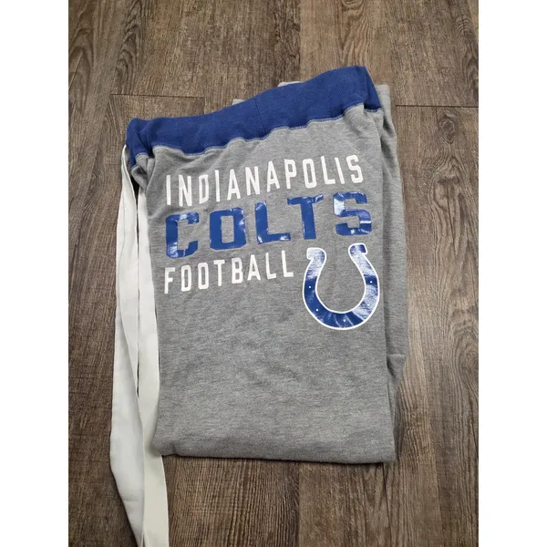 NFL Genuine Brand Women's Indianapolis Colts Gray Straight Wide Leg Pants Medium - Image 4