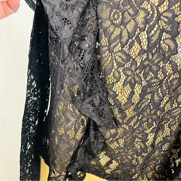 Set 2 Divided Shirts Sz M Black Lace Crochet Sweater Shirt H&M HM Top - Image 8