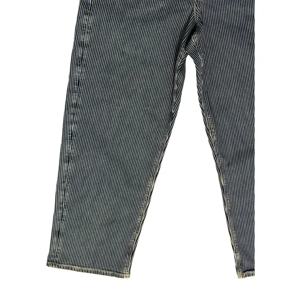 American Eagle Jeans Womens Size 10 Baggy Straight High Rise Pinstripe 32x28 - Image 8