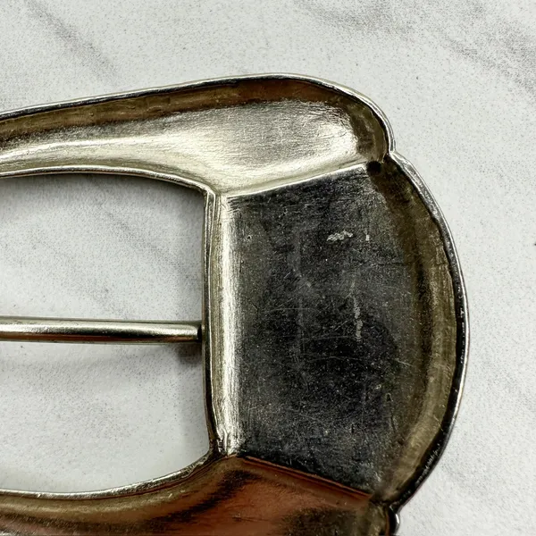 Silver Tone Simple Basic Belt Buckle Rounded Rectangle Frame ✨ - Image 9