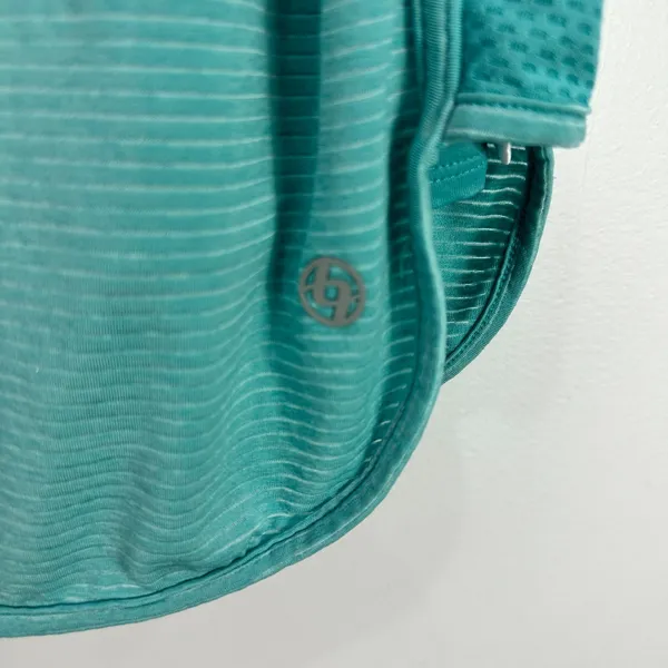 Lija Skort Women Large Teal Striped Athletic Tennis Golf‎ Skirt Side Pocket - Image 4