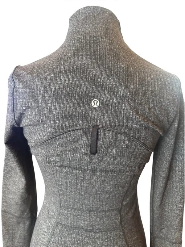 Lululemon Define Jacket Heathered Herringbone Gray Womens Size 4 - Image 4