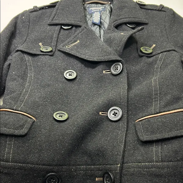 American Eagle Outfitters Charcoal Peacoat - Image 4