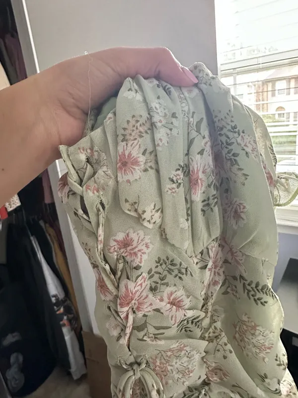 Hazel Boutique Green Floral Mini Dress - Image 12