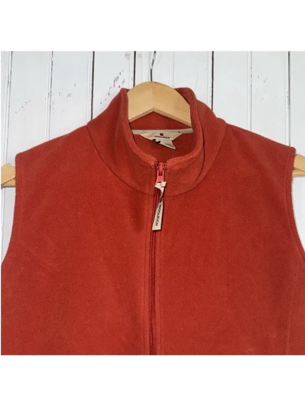 Woolrich Fleece Vest Burnt Orange Size L - Image 4