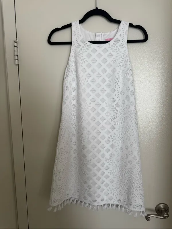 Lilly Pulitzer geometric lace tassel shift dress - Image 5