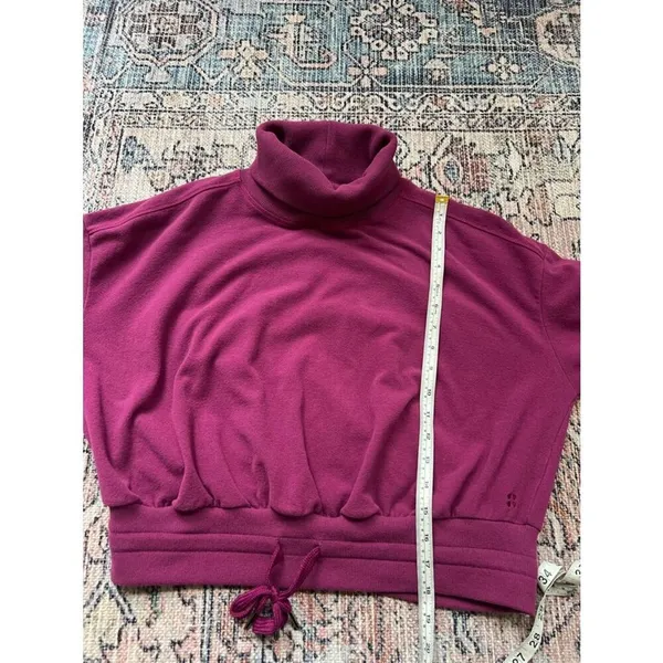 Sweaty Betty Melody Luxe Fleece Sweatshirt in Amaranth Pink Size Small 6 - Image 11