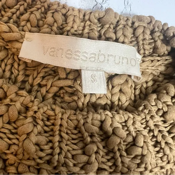 Vanessa Bruno cable knit sweater camel tan Sz‎ S - Image 4