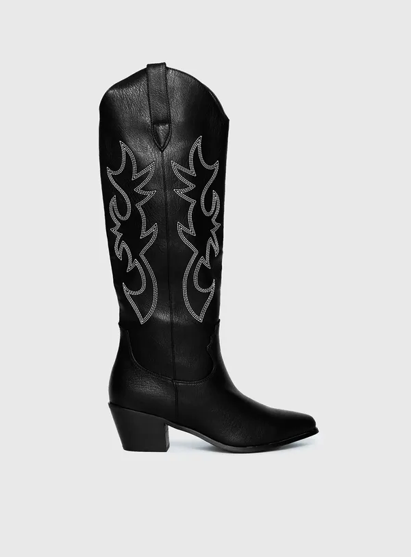 Princess Polly Boots Black - Image 2