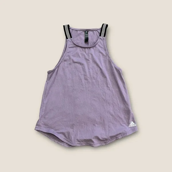 Adidas Women’s Training 3-Stripe Tank Top Lavender XS - Image 3