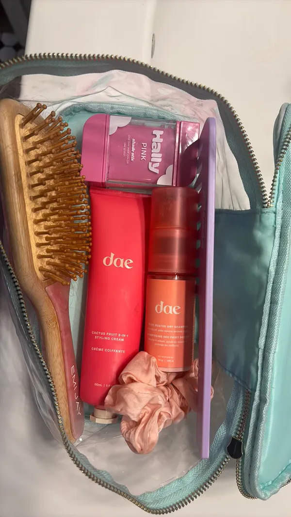 Blue cosmetic bag “HAIR” - Image 2