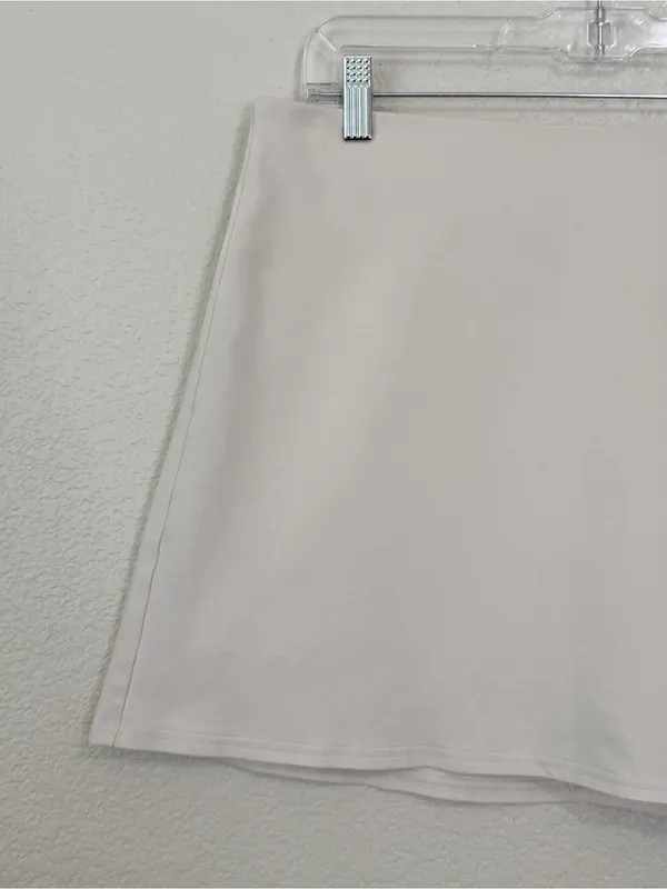 American Eagle Outfitters Cream Front Side-Slit Skort, Sz Large - Image 2