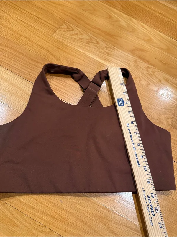Girlfriend collective Simone high support earth brown bra size large . - Image 3
