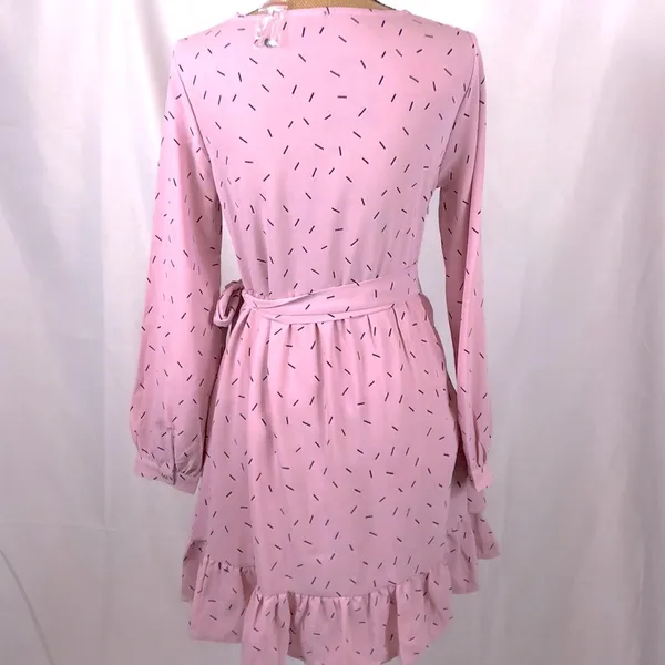 Petalroz dress faux wrap dusty rose & black Size S NWT Price is Firm - Image 5