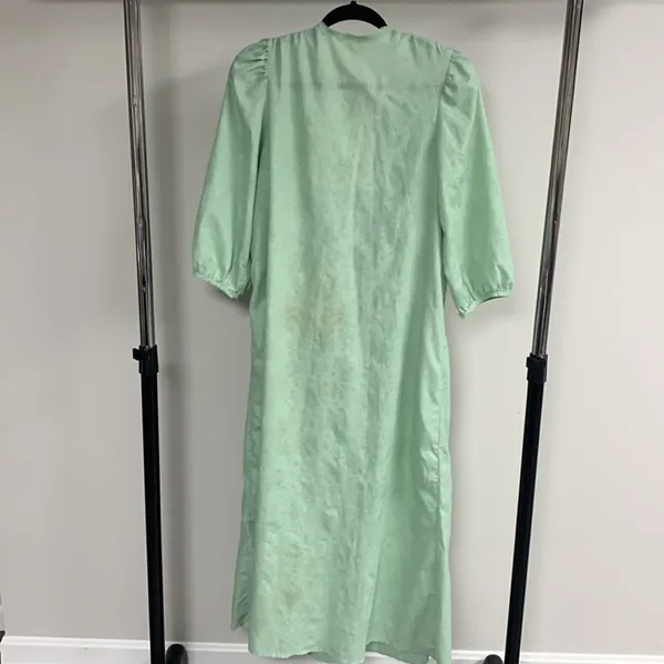 Vintage Green Robe Nightgown Dress Size M - Image 6