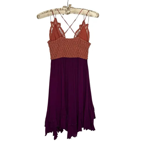 Free‎ People Adella Dress Small Pink Boho Festival Goth Fairy Whimsy Romantic - Image 5