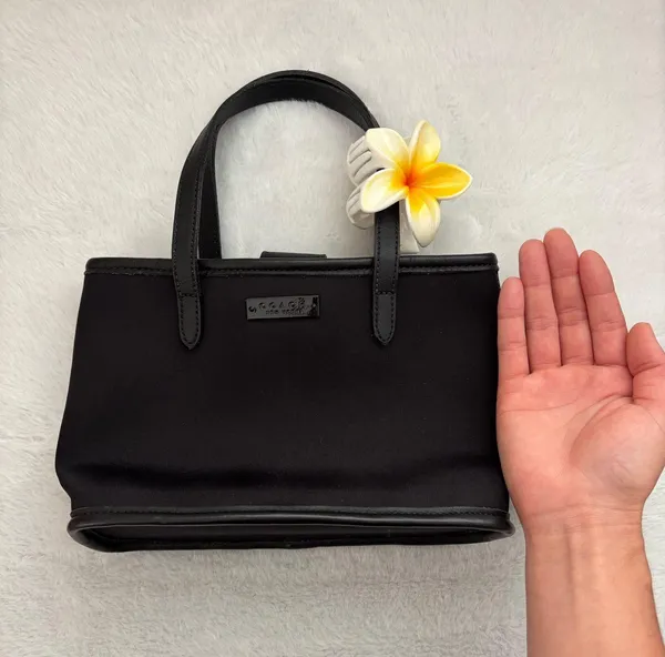 Vintage Coach Black Mini Tote - Image 11