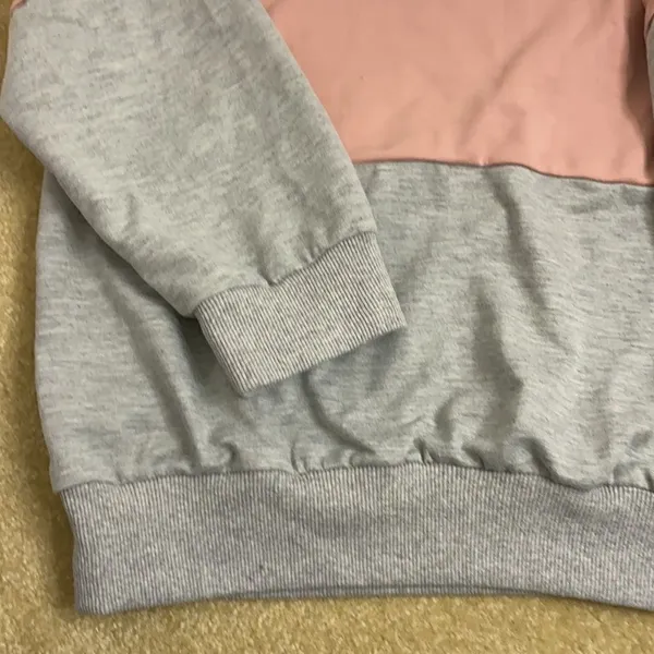 Women’s Long Sleeve Sweater M with Ribbon Tie Gray Size M - Image 3