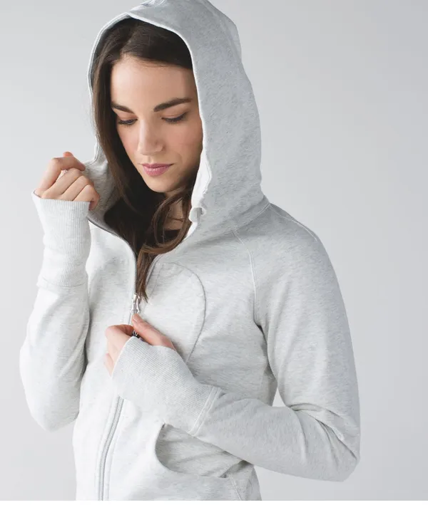 Lululemon Scuba Hoodie Heathered White / Silver - Image 7